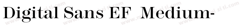 Digital Sans EF  Medium字体转换